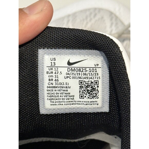 NIKE Mens Giannis Immortality Sz 13 White Basketball Shoes Sneakers CZ4099-100 - Picture 16 of 16